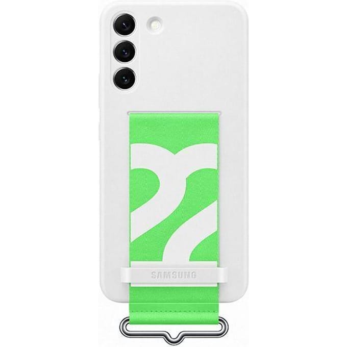 Hoesje voor Samsung Galaxy S22 Plus Samsung Siliconen Cover Band Wit