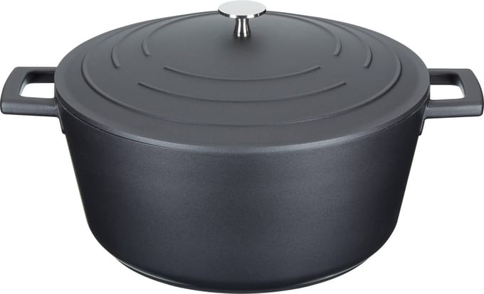 Masterclass Gietaluminium Inductie-Veilige Antikleef Braadpan - 5 L (1 Gal) - Zwart