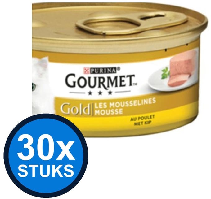30x Gourmet - Gold Mousse Kip - Kattenvoer Natvoer - 85 g