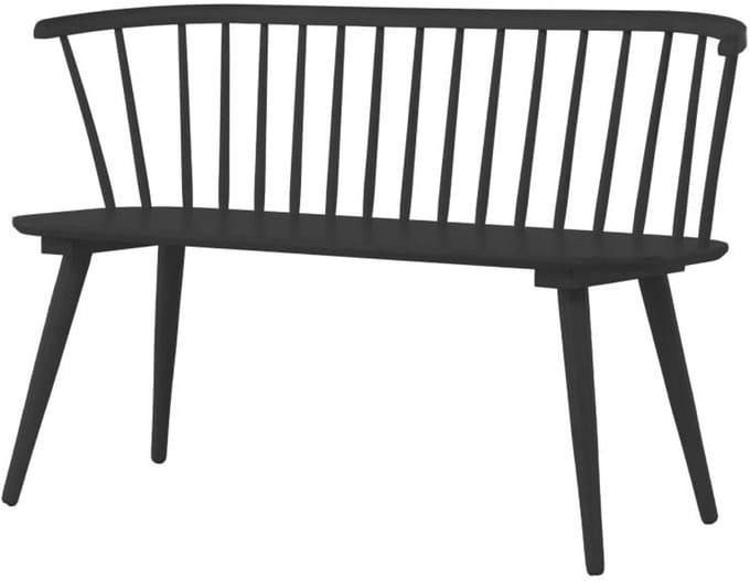 Svea - Rahimi eetkamerbank - 120 cm - zwart