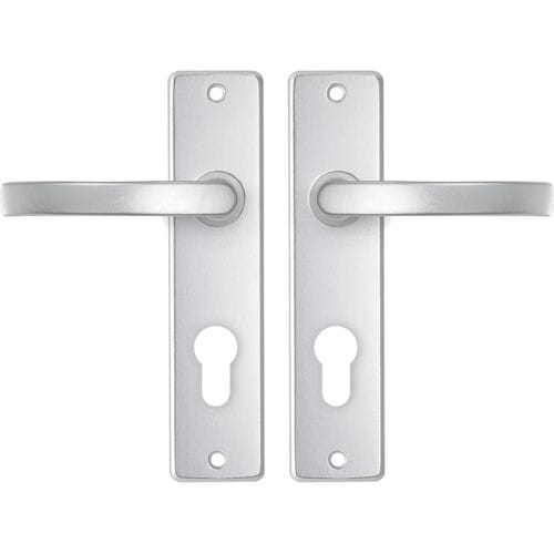 AXA Deurbeslag set Binnendeur - Edge Basic Blok - Deurkruk Aluminium - met cilindergat - PC72 - Deurklink met schild