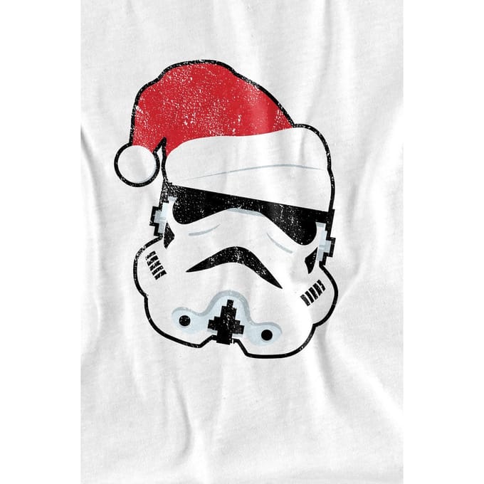 Star Wars Heren Stormtrooper Kerstman T-Shirt (Wit)