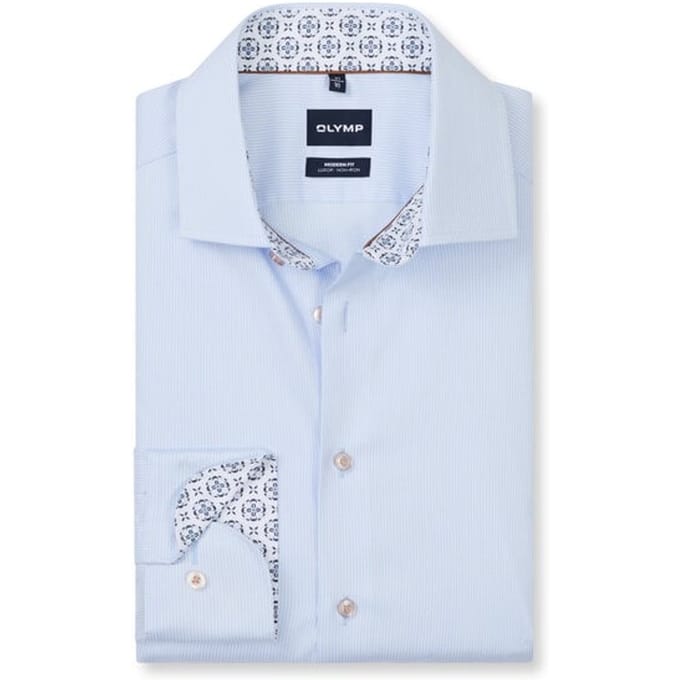OLYMP Luxor Overhemd, Modern Fit, Global Kent, Bleu
