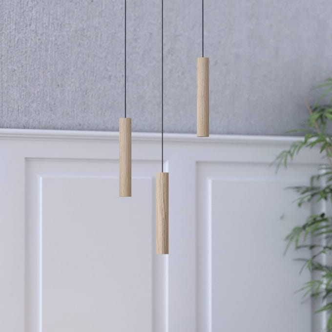 UMAGE Chimes Tall LED hanglamp eiken licht