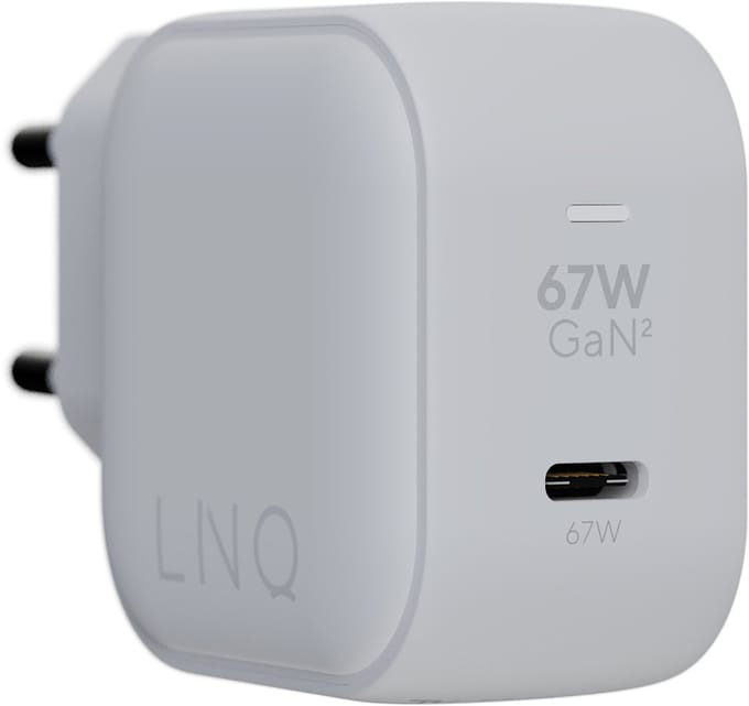 LINQ Connects 67W GaN2 Adapter - USB C-Oplader MacBook Air, geschikt voor iPhone 16 Oplader - Snellader - USB C Oplader - Adapter USB C
