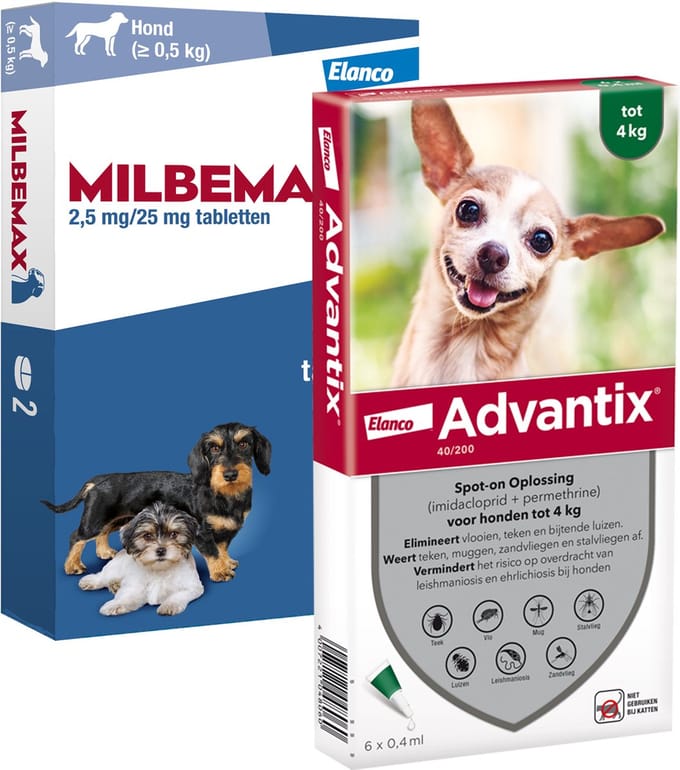 Elanco Preventiepakket Hond 1,5 - 4 kg