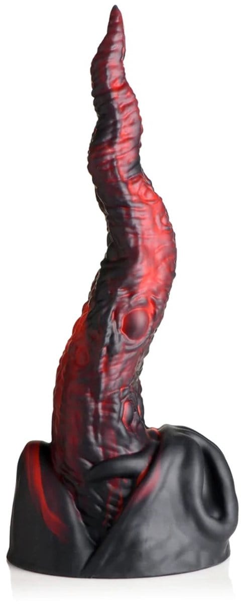 Creature Cocks Silicone Dildo Dragon Tongue - Rood/Zwart