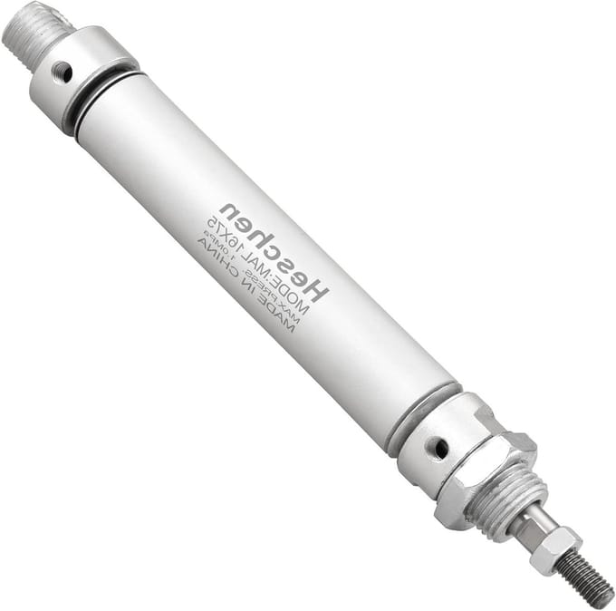 Luchtcilinder - Dubbele Actie Cilinder - Industriële Automatisering - M5 Schroefdraad - 16mm Boring 75mm Slag - Metaal