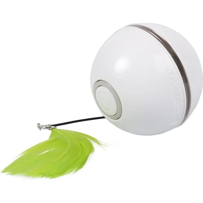 Ebi - Speelgoed Voor Dieren - Kat - Ball Chaser 6,4x6,4x6,4cm Wit/groen - 1st