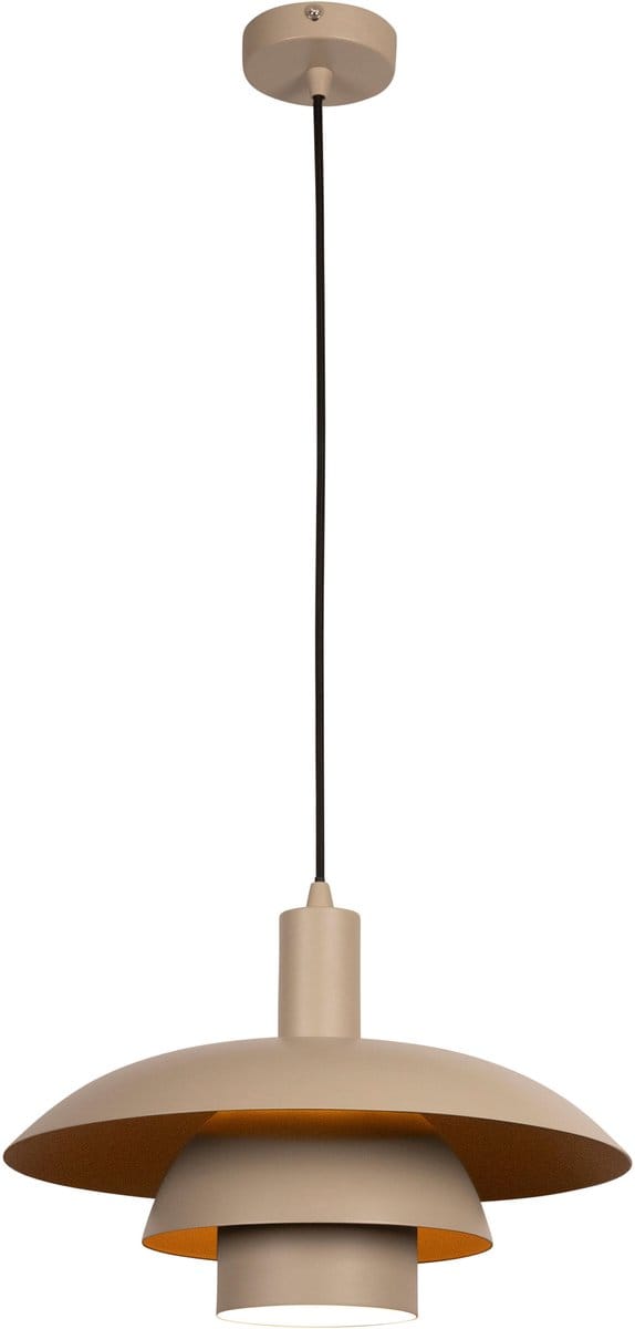 Lucide BRUNO - Hanglamp - Ø 38 cm - 1xE27 - Taupe - Essential