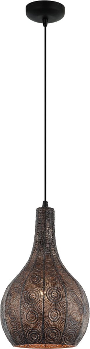 Chericoni Rolo Hanglamp - Ø25 cm - Zwart Metaal - 1-lichts - E27 Fitting - Sfeerverlichting