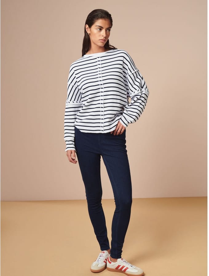 Next - Dames - Jersey denim petite legging - Petite - Blauw