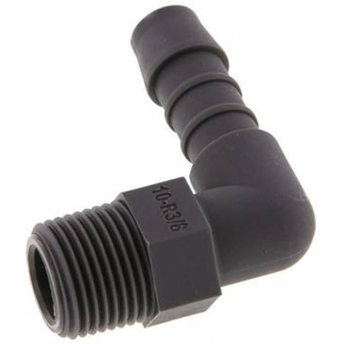 10 mm & R3/8'' PA 6 L-Slangpilaar Met Buitendraad [10 Stuks]