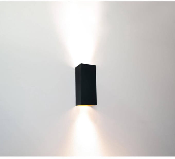 Artdelight Wandlamp Dante 2 Zwart-Goud GU10