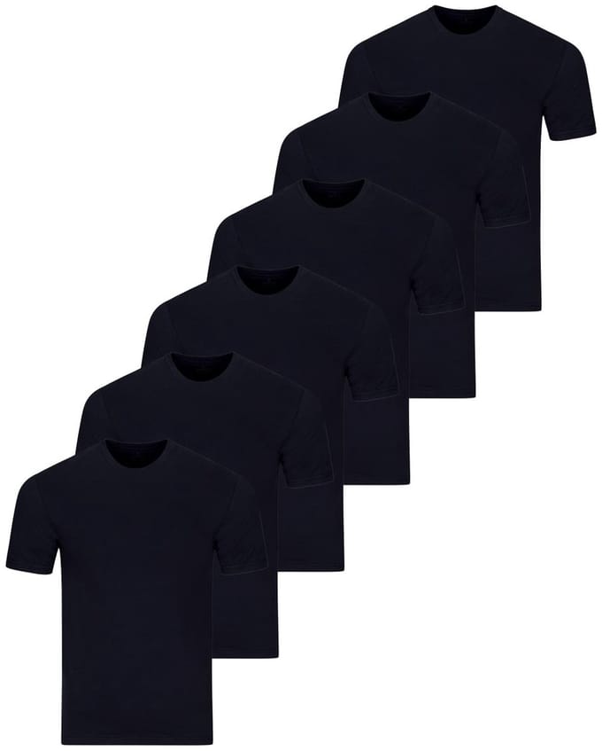 RAGMAN Heren onder t-shirts 6 pack Basic