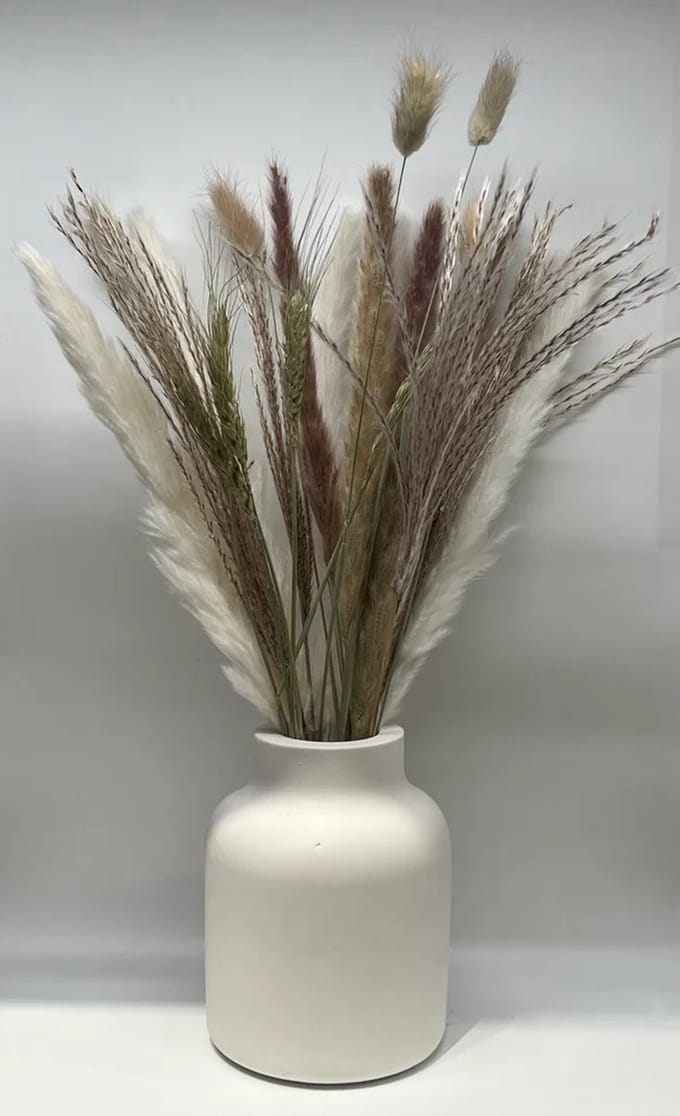 Gevulde vaas - Jesmonite - wit - 4