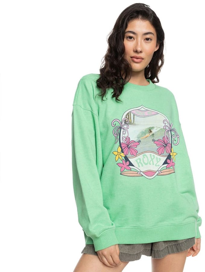 Roxy Take Yourplacea Sweatshirt Groen M Vrouw