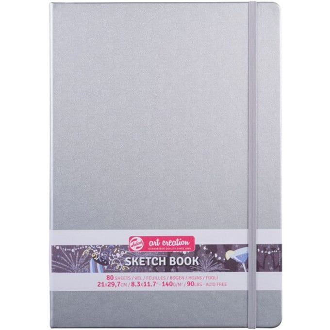 Talens Art Creation Schetsboek Blinkend Zilver 21 x 29.7 cm 140 g 80 Vellen