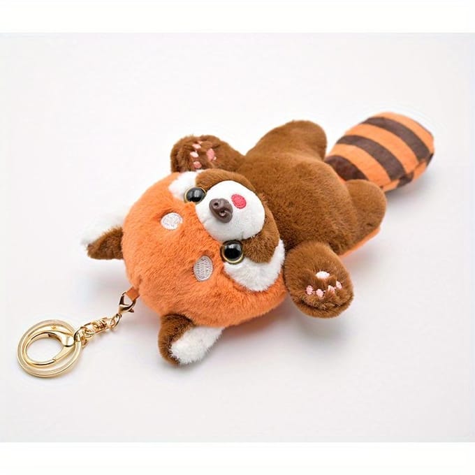 Schattige Cartoon Rode Panda Knuffel Hanger Kleine Wasbeer Pop Sleutelhanger Pop Speeltuin Pop brown