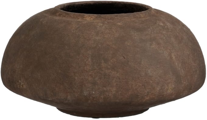 Mica Decorations Ares Vaas - Cement Mat - Rond - Serene Rustieke Look