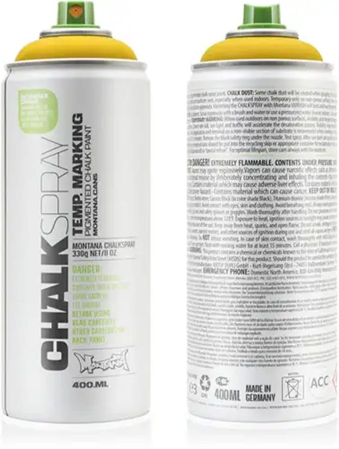 Montana CHALK - Krijtverf GEEL spuitbus 400ml