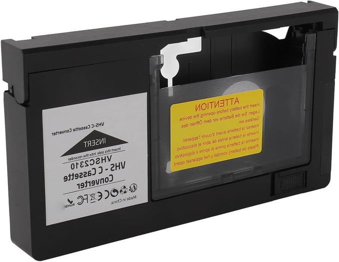 Motorized VHS-C Cassette Adapter voor SVHS Camcorders - Converter voor Standaard VHS en Videobanden