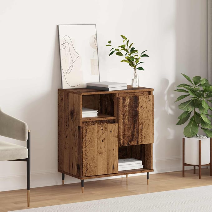 vidaXL - Dressoir - Oudhout - 60 - x - 35 - x - 70 - cm