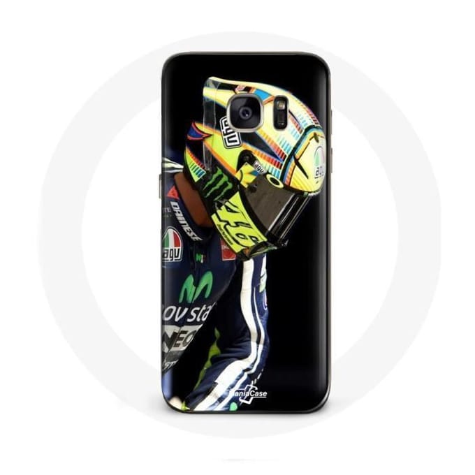 Coque - Valentino Rossi - Galaxy S7 - Souple - Noir - Protection Synthétique
