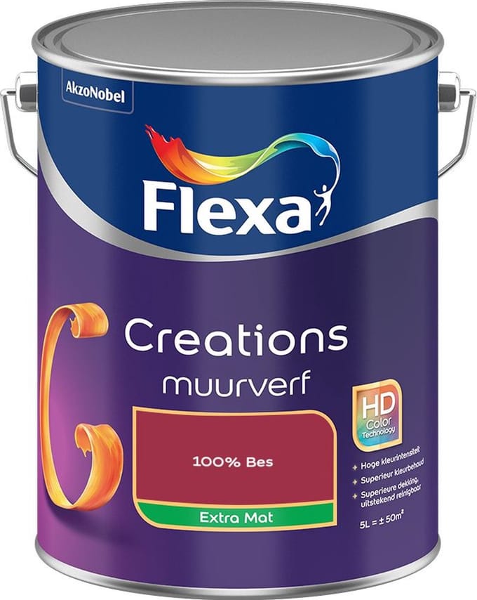 Flexa - Creations Muurverf Extra Mat - 100% Bes - Mengverf - 5 L