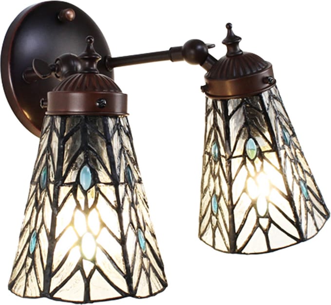 Lumilamp Wandlamp Tiffany 30x23x23 cm Transparant Glas