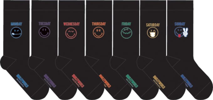 Heren Mannen Smiley socks - Multipack 7 PAAR Sokken - JOY - Maat 39-42