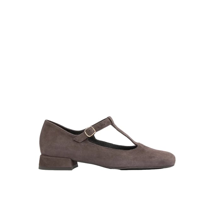 Dames suède pumps Ryłko T-Bar