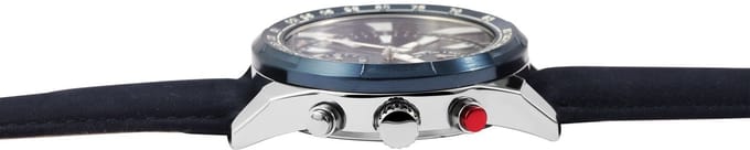 JUST WATCH Herenhorloge Echt leer Thobie, datumweergave