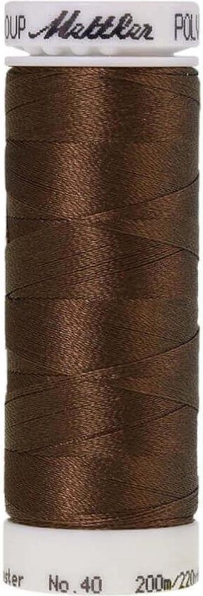 AMANN POLYSHEEN NAAI-BORDUURGAREN, COL-1055 BRUIN, 200M, PER STUK.