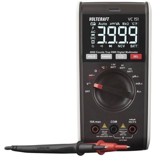 VOLTCRAFT VC151 Multimeter Digitaal CAT III 600 V Weergave (counts): 4000