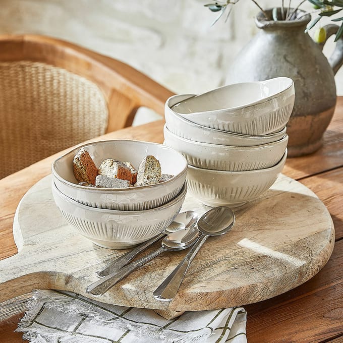 LOBERON Kommetje set van 6 Périers beige