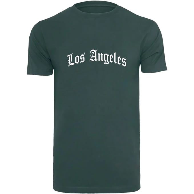 Mister Tee - Los Angeles Wording Heren Tshirt - XL - Donkergroen