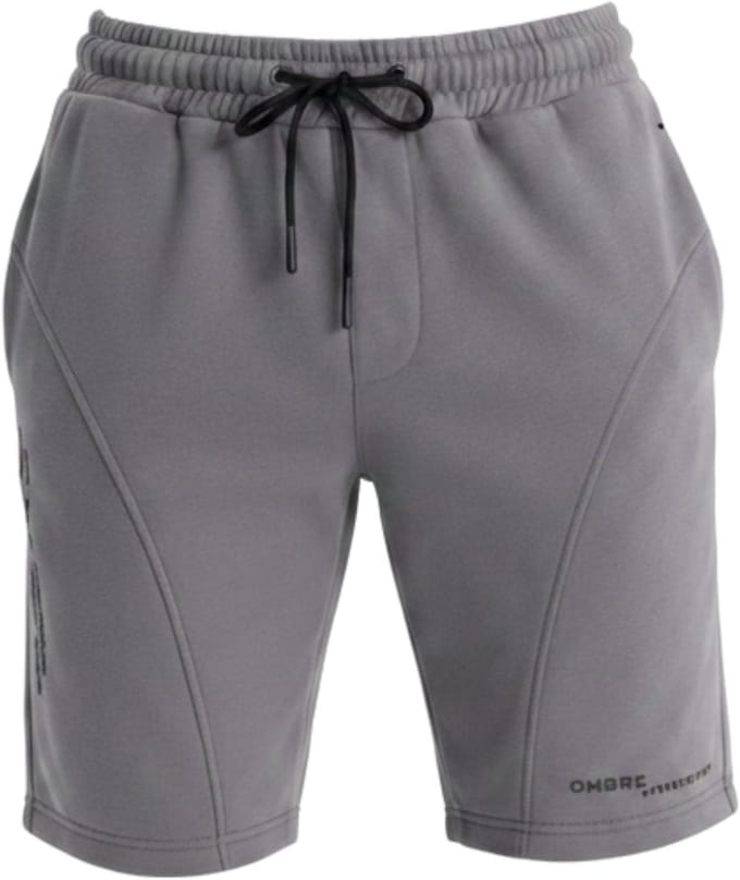 OMBRE Korte Broek - Slim Fit - Katoen - Short Grijs S