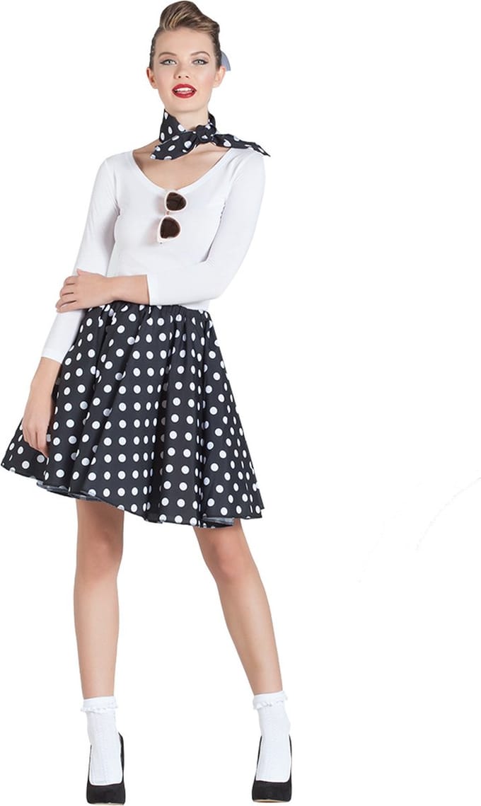 Boland - Kostuum Fifties Nancy (XL) - Volwassenen - Danseres - 50's - Rock & Roll