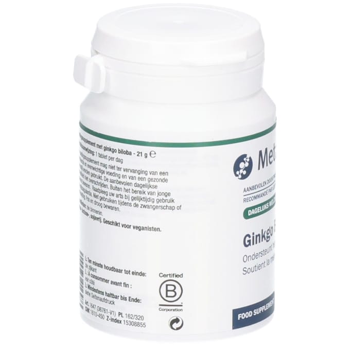 Ginkgo Biloba Tabl 90x60mg 1647 Metagenics