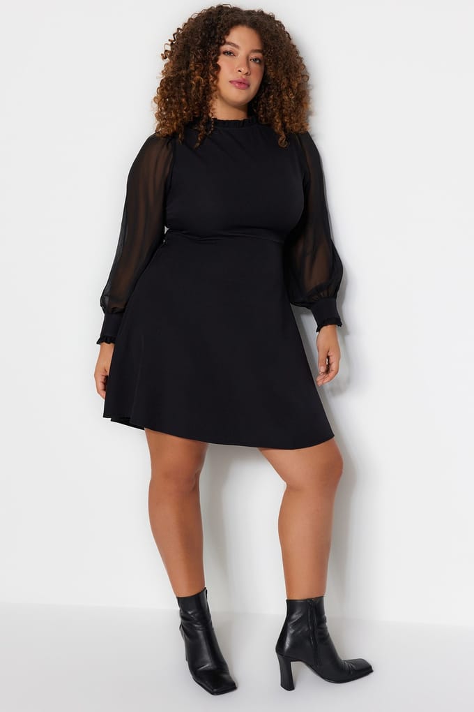 Curve dames mini lange avond-/dagelijkse getailleerde plus-size jurken