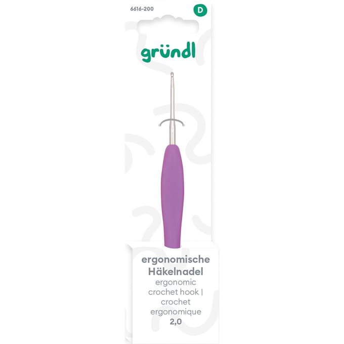 6616-200 ERGONOMISCHE HAAKNAALD MET RUBBERGRIP 2.00MM