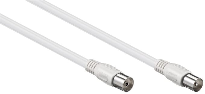 Goobay Antennekabel (class A, > 85 dB), dubbel afgeschermd, coax-stekker > coax-contrastekker (volledig afgeschermd)