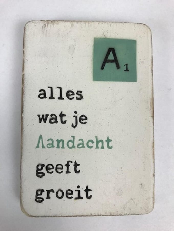 Magneet 6x9 cm Aandacht