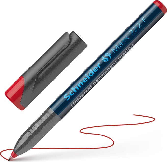 Schneider permanent marker - Maxx 222 - penpunt F - rood - S-112202