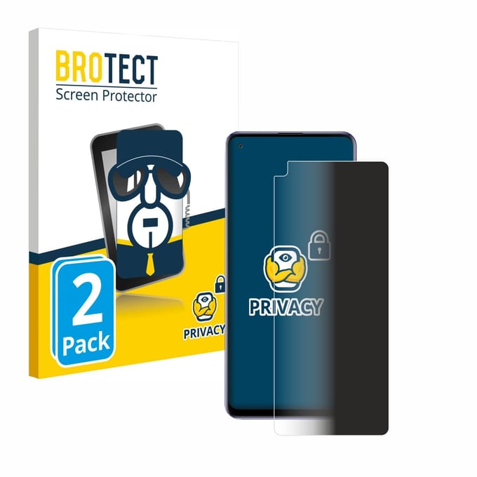BROTECT - privacy screenprotector voor Samsung Galaxy A21s - Folie Beschermfolie Blauwlichtfilter 2 Stuks