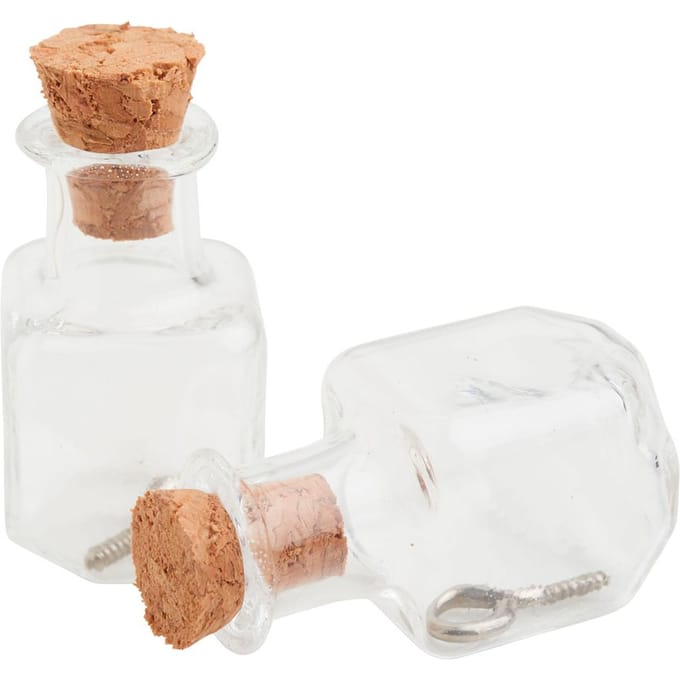 Decoratieve hanger Glazen fles - Onbehouwen