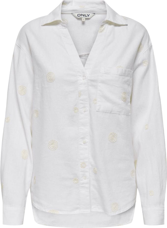 ONLY - ONLCARO L/S LINEN BL EMB SHIRT CC PNT - Meisjes - Blouses