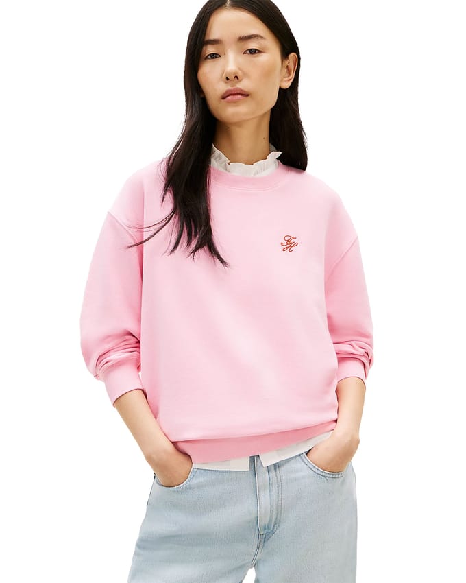 Regular fit sweatshirt van katoenmix