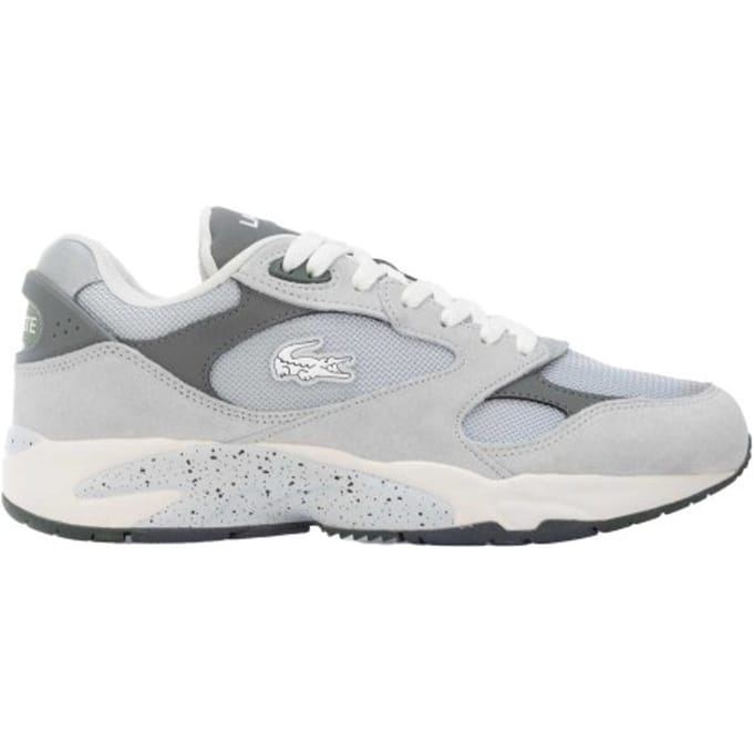Lacoste Heren Storm 96 Vintage Leren Trainers (Grijs)